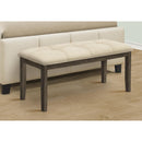 Monarch I 1377 44"L Bench - Grey/Cream Fabric Seat IMAGE 2