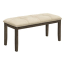 Monarch I 1377 44"L Bench - Grey/Cream Fabric Seat IMAGE 3