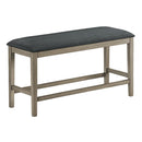 Monarch I 1383 46"L Bench - Antique Grey/Black Fabric Seat IMAGE 2