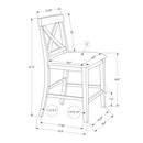 Monarch I 1388 42"H Counter Height Dining Chair - Dark Walnut IMAGE 4