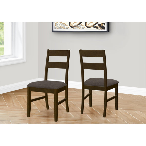 Monarch I 1396 37"H Dining Chair - Brown Walnut/Brown Fabric IMAGE 1
