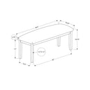 Monarch I 1397 44"L Bench - Brown Walnut/Brown Fabric IMAGE 10