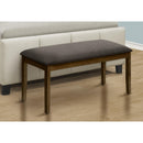 Monarch I 1397 44"L Bench - Brown Walnut/Brown Fabric IMAGE 2