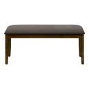 Monarch I 1397 44"L Bench - Brown Walnut/Brown Fabric IMAGE 4
