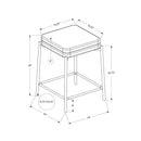 Monarch I 2225 Counter Height - Black Pu/Black Metal IMAGE 3