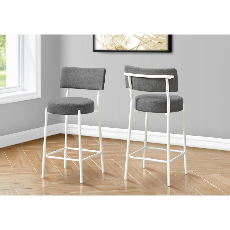 Monarch I 2247 37"H Counter Height - Grey/ White Metal IMAGE 1
