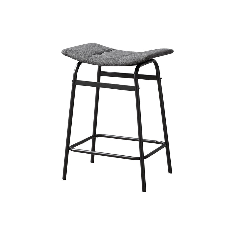 Monarch I 2385 Counter Height - Grey Fabric/ Black Metal IMAGE 2