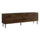 Monarch I 2727 72"L TV Stand - Dark Brown Wood-Look with 4 Doors IMAGE 2