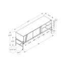 Monarch I 2734 60"L TV Stand - Black/Black Metal with Storage IMAGE 4
