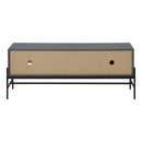 Monarch I 2739 60"L TV Stand - Grey/Black Metal with Storage IMAGE 5