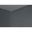 Monarch I 2739 60"L TV Stand - Grey/Black Metal with Storage IMAGE 7