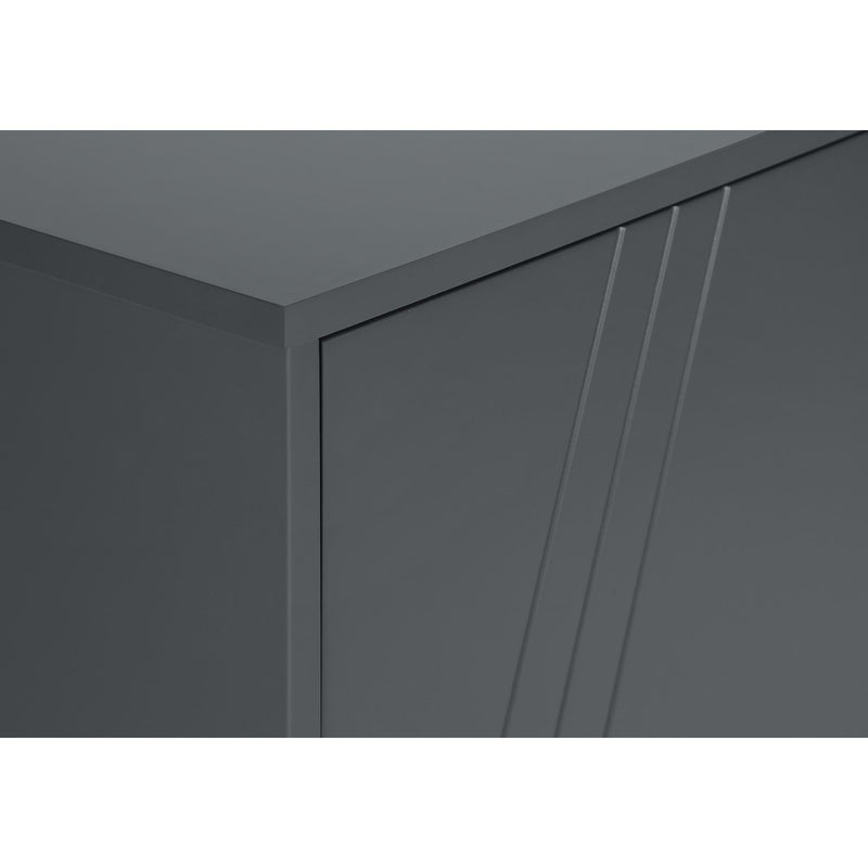 Monarch I 2739 60"L TV Stand - Grey/Black Metal with Storage IMAGE 7