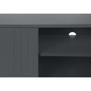 Monarch I 2739 60"L TV Stand - Grey/Black Metal with Storage IMAGE 8