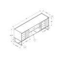 Monarch I 2752 72"L TV Stand - Black /Metal with 2 Wood-Look Doors IMAGE 10