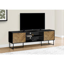 Monarch I 2752 72"L TV Stand - Black /Metal with 2 Wood-Look Doors IMAGE 1