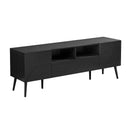 Monarch I 2754 72"L TV Stand - Black Wood-Look with Storage IMAGE 2