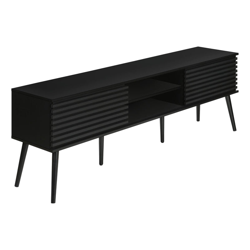 Monarch I 2783 72"L TV Stand - Black with 2 Doors IMAGE 2