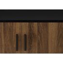 Monarch I 2798 72"L TV Stand - Black with 4 Brown Wood-Look Doors IMAGE 8