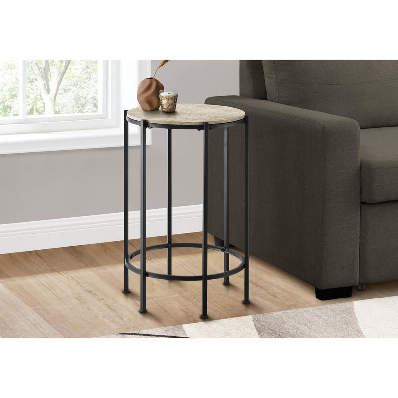 Monarch I 3758 24"H - Cream Stone/Black Metal IMAGE 1