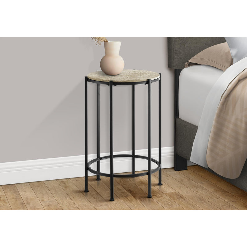 Monarch I 3758 24"H - Cream Stone/Black Metal IMAGE 2