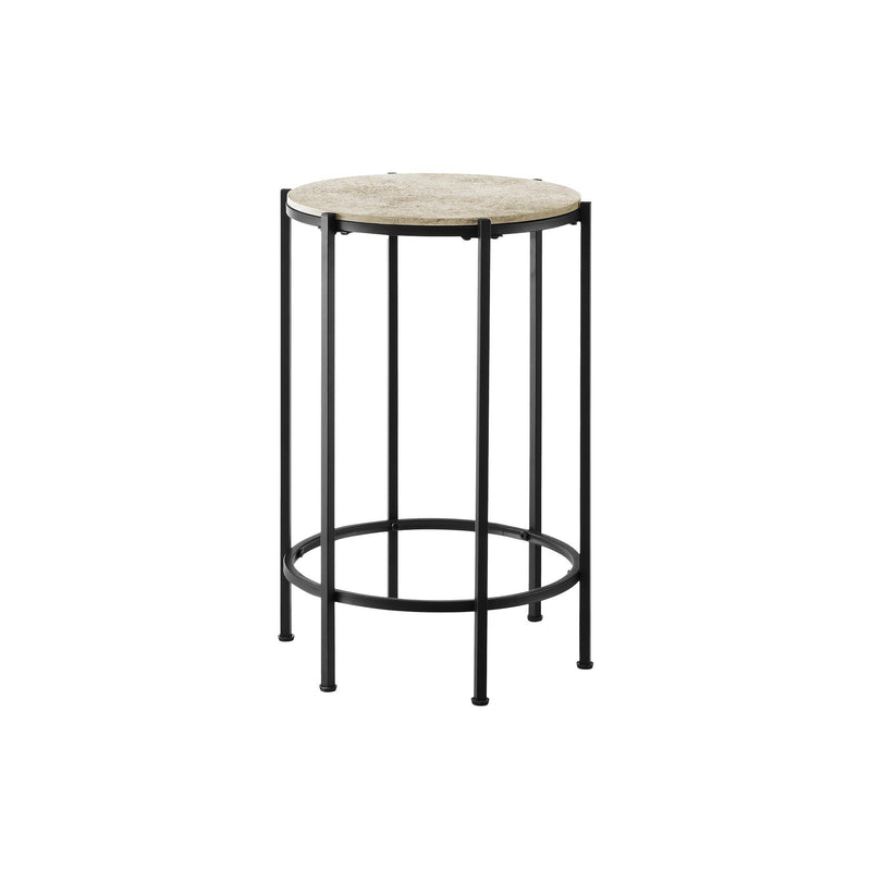Monarch I 3758 24"H - Cream Stone/Black Metal IMAGE 3