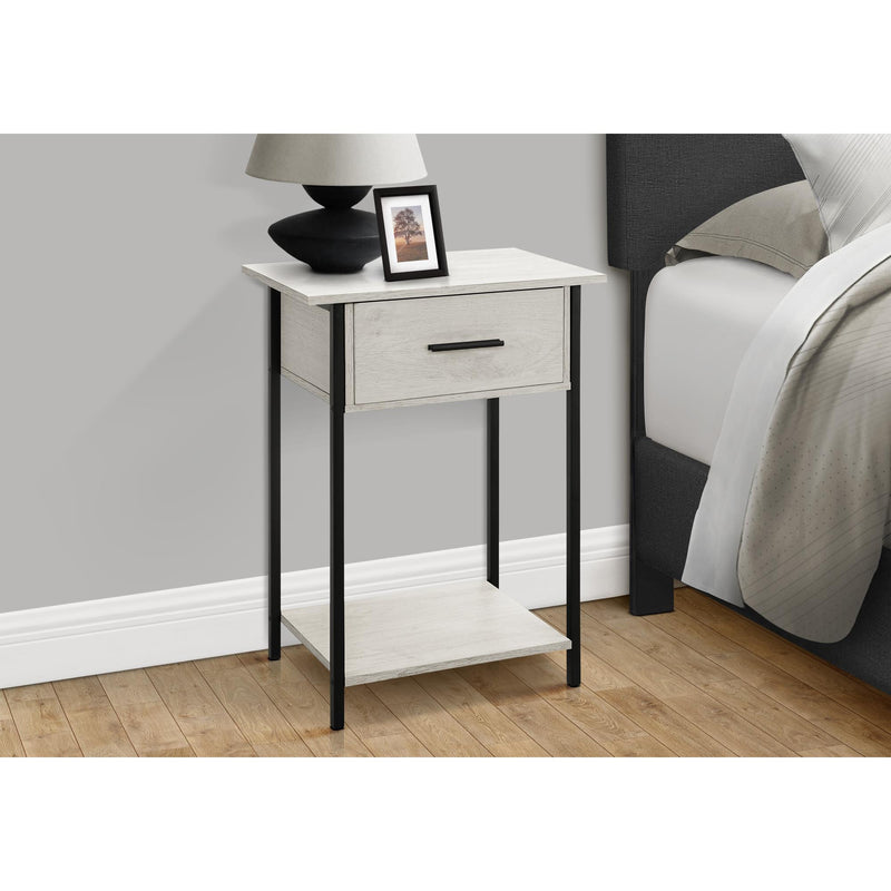 Monarch I 3817 24"H - Washed Oak/Black Metal IMAGE 2