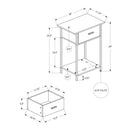 Monarch I 3817 24"H - Washed Oak/Black Metal IMAGE 4