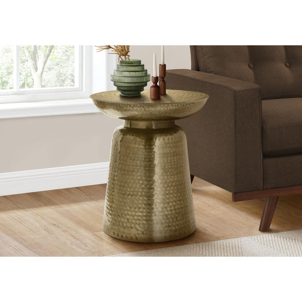 Monarch I 3914 22"H - Gold Iron Metal Drum IMAGE 1