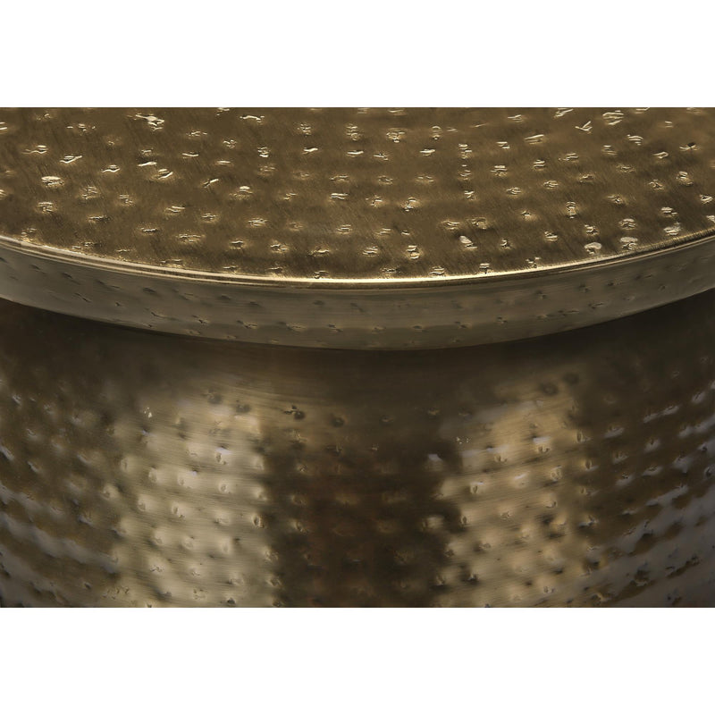 Monarch I 3914 22"H - Gold Iron Metal Drum IMAGE 4