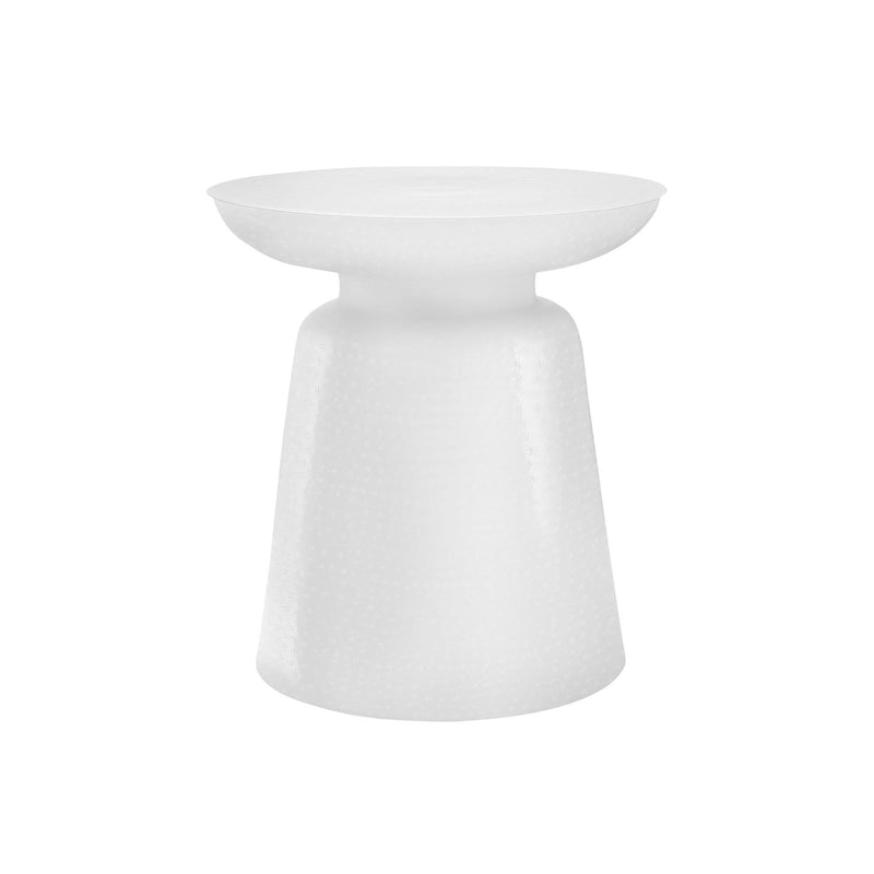 Monarch I 3917 22"H - White Textured Iron Metal Drum IMAGE 3
