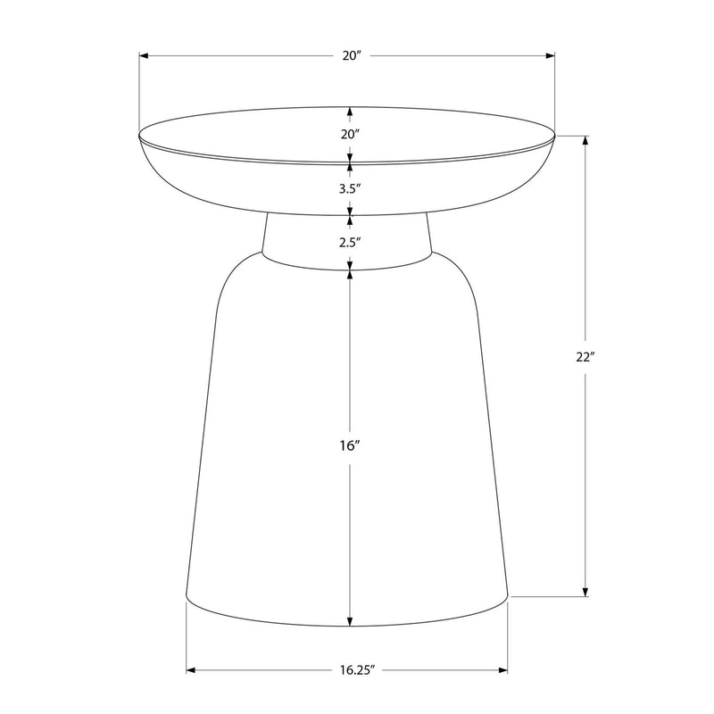 Monarch I 3917 22"H - White Textured Iron Metal Drum IMAGE 7