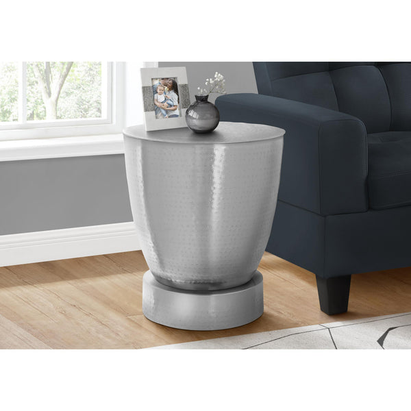 Monarch I 3920 22"H - Chrome Iron Metal Drum IMAGE 1