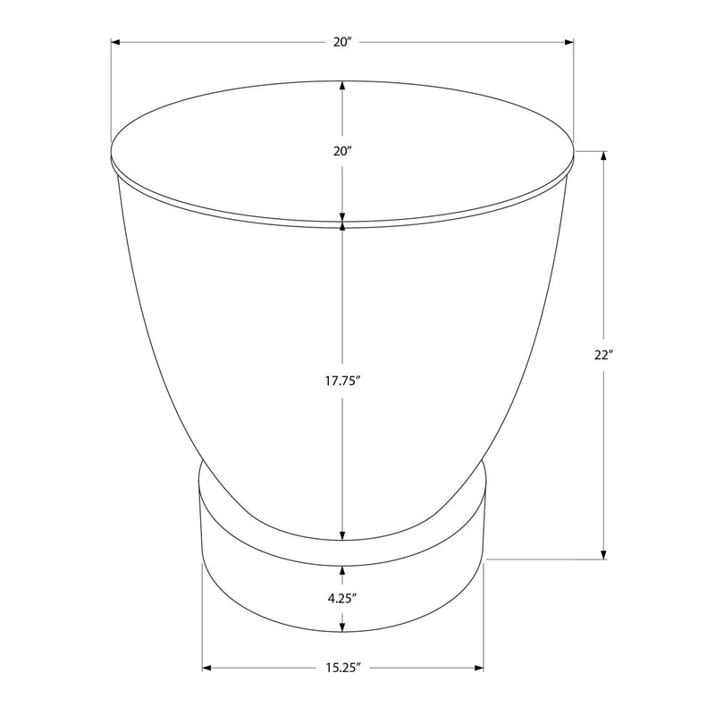 Monarch I 3920 22"H - Chrome Iron Metal Drum IMAGE 7