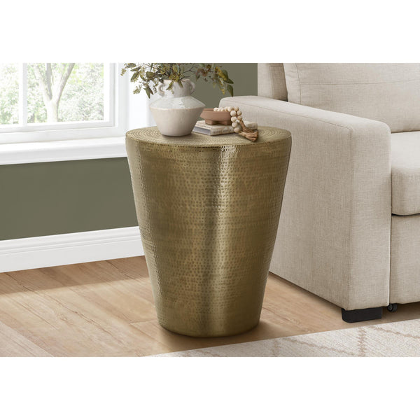 Monarch I 3923 22"H - Gold Iron Metal Drum IMAGE 1