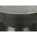 Monarch I 3929 22"H - Silver Grey Iron Metal Drum IMAGE 4