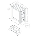 Monarch I 3960 24"H - Antique White/Espresso Veneer IMAGE 4