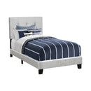 Monarch I 5801T Twin Bed - Light Grey Boucle Fabric IMAGE 2