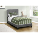 Monarch I 5803T Twin Bed - Dark Grey Boucle Fabric IMAGE 1