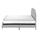 Monarch I 6035Q Queen Bed - Grey Linen with Chrome Metal Legs IMAGE 4