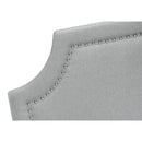 Monarch I 6035Q Queen Bed - Grey Linen with Chrome Metal Legs IMAGE 7