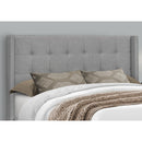 Monarch I 6040Q Queen Bed - Grey Linen with Chrome Metal Legs IMAGE 2