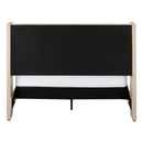 Monarch I 6041Q Queen Bed - Beige Linen with Chrome Metal Legs IMAGE 5