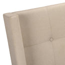 Monarch I 6041Q Queen Bed - Beige Linen with Chrome Metal Legs IMAGE 7