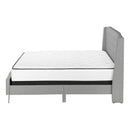 Monarch I 6045Q Queen Bed - Grey Linen with Chrome Metal Legs IMAGE 4