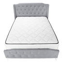 Monarch I 6045Q Queen Bed - Grey Linen with Chrome Metal Legs IMAGE 6