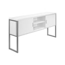 Monarch I 7728 72"L Office Hutch - White/Silver IMAGE 2