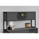Monarch I 7733 72"L Office Hutch - Grey/Black IMAGE 1