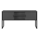 Monarch I 7733 72"L Office Hutch - Grey/Black IMAGE 3