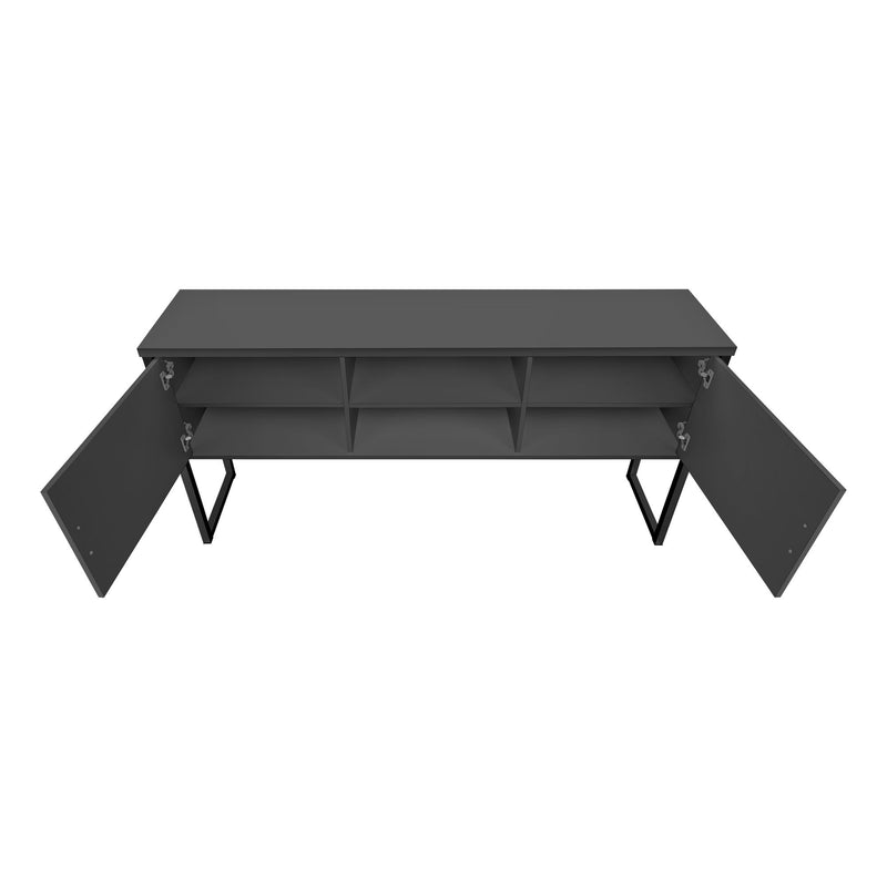 Monarch I 7733 72"L Office Hutch - Grey/Black IMAGE 6