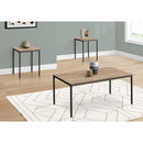 Monarch I 7895P 3Pcs Occasional Table Set - Dark Taupe/Black Metal IMAGE 1